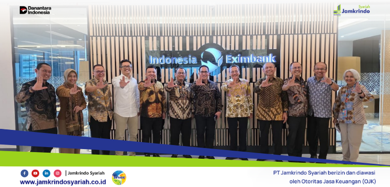 Perkuat Sinergi Penjaminan, Indonesia Eximbank dan Jamkrindo Syariah Gelar Courtesy Meeting Strategis