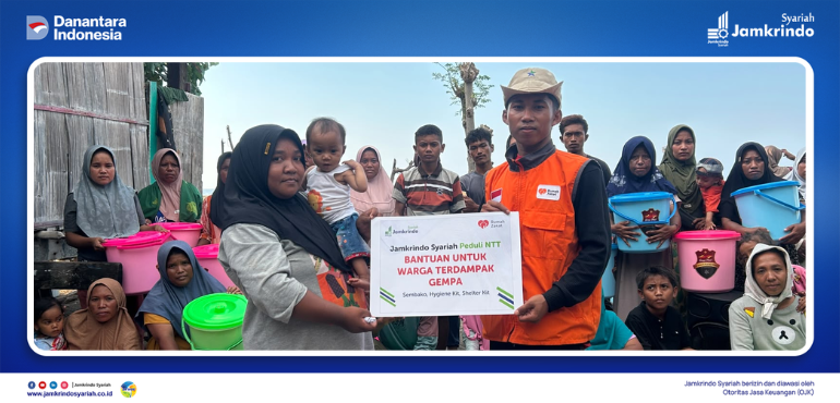 Jamkrindo Syariah Salurkan Bantuan Tanggap Darurat untuk Warga Dusun Langkas